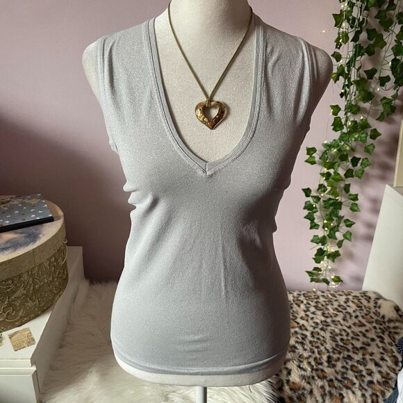 Silver Banana Republic Sparkly Tank - Picture 1 of 8